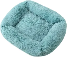 La La Pet Donut Dog Cat Bed Cozy Cave Pet Bed Burrow Dog Bed Calming Cuddler Self-Warming Pet Bed Soft Plush Pet Cushion Improved Sleep for Cats Small Medium Dogs Blue L