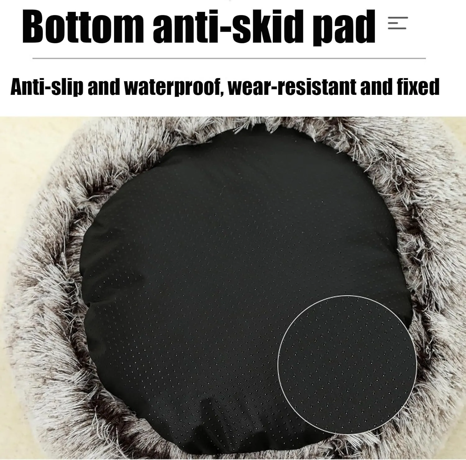 Lapcatz Nest Bed, Cat Nest Bed, Lapcatz Bed, Cat Bed Round Plush Fluffy Hooded Calming Cat Bed Cave, Winter Cozy Pet Bedfor Indoor Cats Cave & Calming Dog Beds (Dark Grey, S)