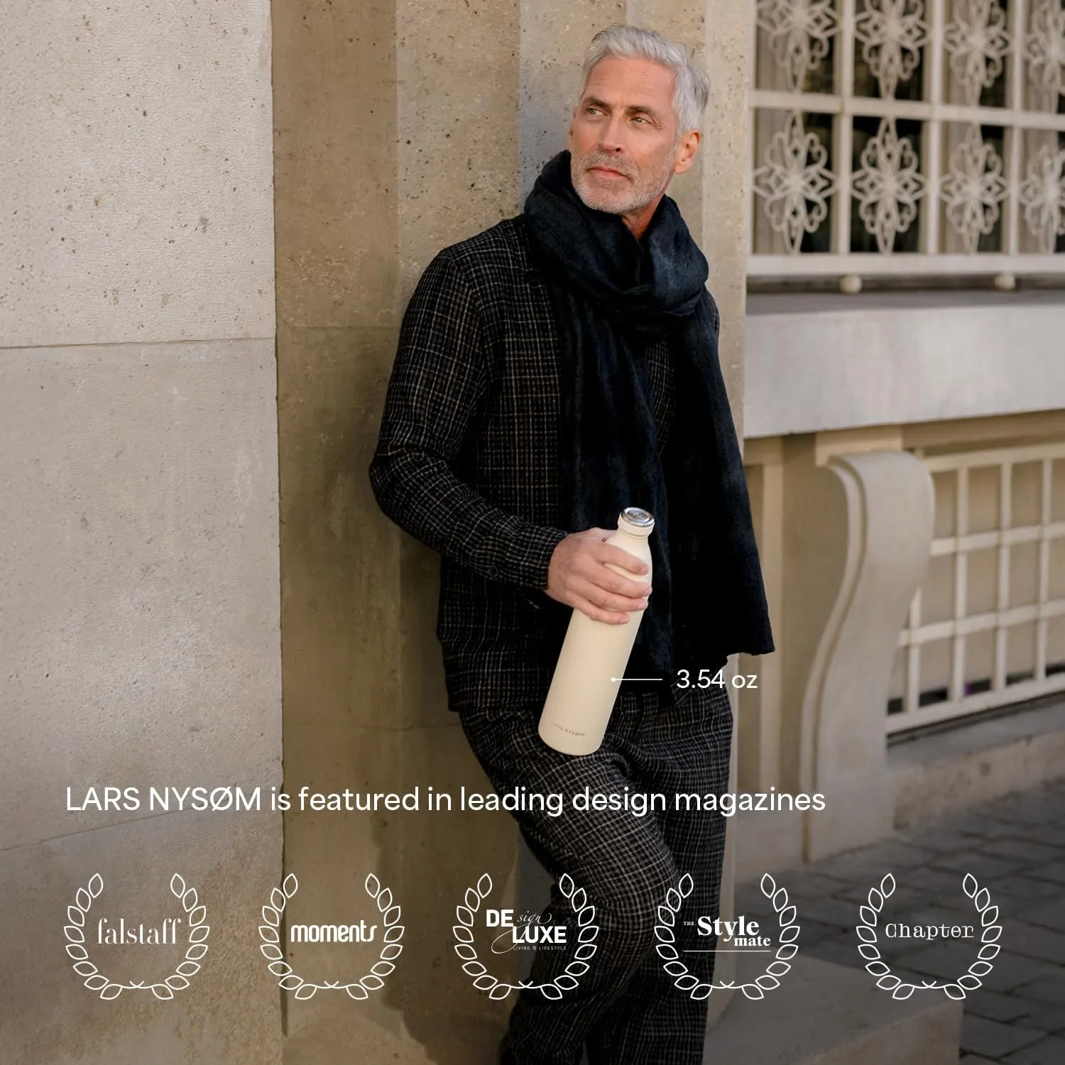 LARS NYSM Stainless Steel Insulated Water Bottle 12oz 17oz 25oz 34oz 51oz | Insulated Thermo Flask for Hot and Cold Beverages | Leakproof Drinking Bottle (Sage Green, 11.9oz)