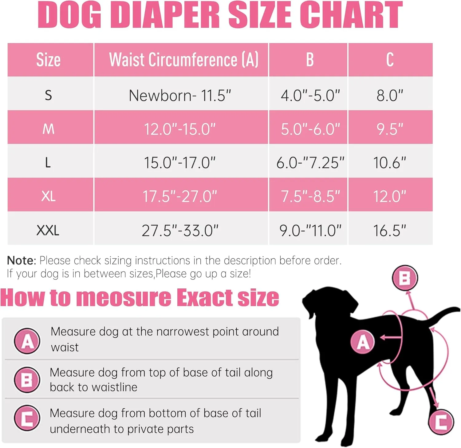 Leekalos Reusable Washable Dog Diapers Female (3 Pack) - Highly Absorbent Doggie Diapers - Size Adjustable Puppy Diapers for Dog Period Panties (X-Large)