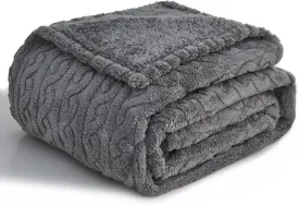 lifein Waterproof Dog Blankets for Dogs - Calming Cat Blanket for Couch Protector Washable, Long Faux Fur Pet Throw Blanket for Large/Small Dogs/Puppy,Furniture Protection (Grey, 85 * 57inches)