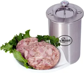 Madax Ham Maker - Stainless Steel Meat Press for Making Healthy Homemade Deli Meat with Thermometer and Cooking Bags