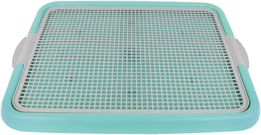 Mesh Training Toilet Potty Tray for Puppy and Small Size Dog 20.3 x 16.3 x 1.2 inch (Mint Gray)