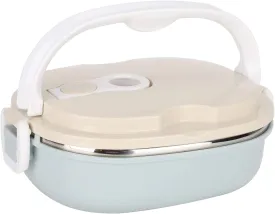 Niiyen Lunch Box 900ml 1 Layer Hot Food Lunch Containers Portable Lunchbox Stackable 304 Stainless Steel Adult Bento Lunch Box Cold Food Storage Bowl for School Office Outdoor Travel