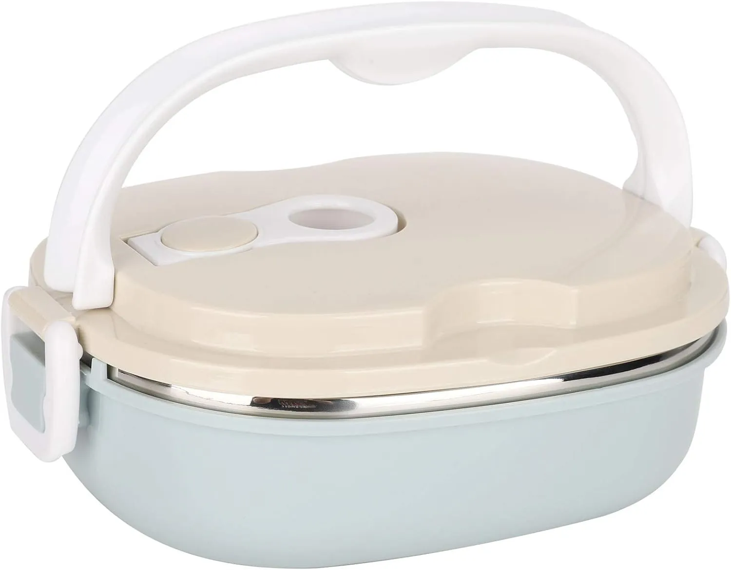 Niiyen Lunch Box 900ml 1 Layer Hot Food Lunch Containers Portable Lunchbox Stackable 304 Stainless Steel Adult Bento Lunch Box Cold Food Storage Bowl for School Office Outdoor Travel