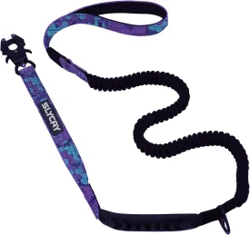 No Pull Tactical Dog Leashes for Medium Large Dogs Heavy Duty with Aluminum Frog ClipBungee Dog Leash with Soft Paded HandlePurple Camo 4-6FT Long&Strong Dog Leash with Car Seat Belt