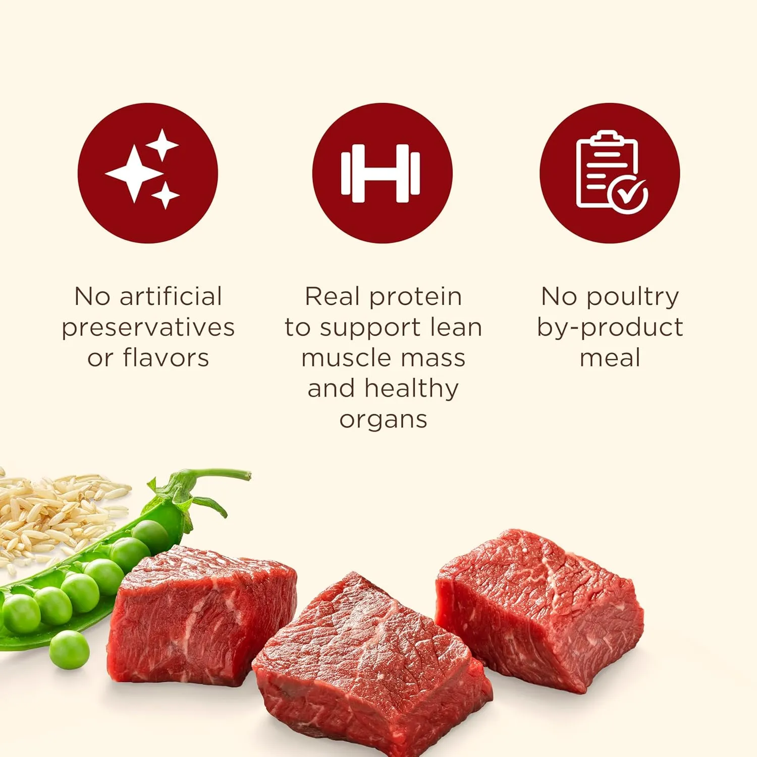 Nutrish Real Beef, Pea & Brown Rice Recipe Whole Health Blend Dry Dog Food, 6 lb. Bag, Packaging May Vary (Rachael Ray)