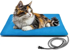 Outdoor Pet Heating Pad for Cats, Pet Heating Pad for Cats Outside, Waterproof Cat Warming Pad, Heated Cat Dog Bed Electric Heating Blanket, Feral Cat Heating Pad Heated Mat for Dog Cat House, 12"x20"