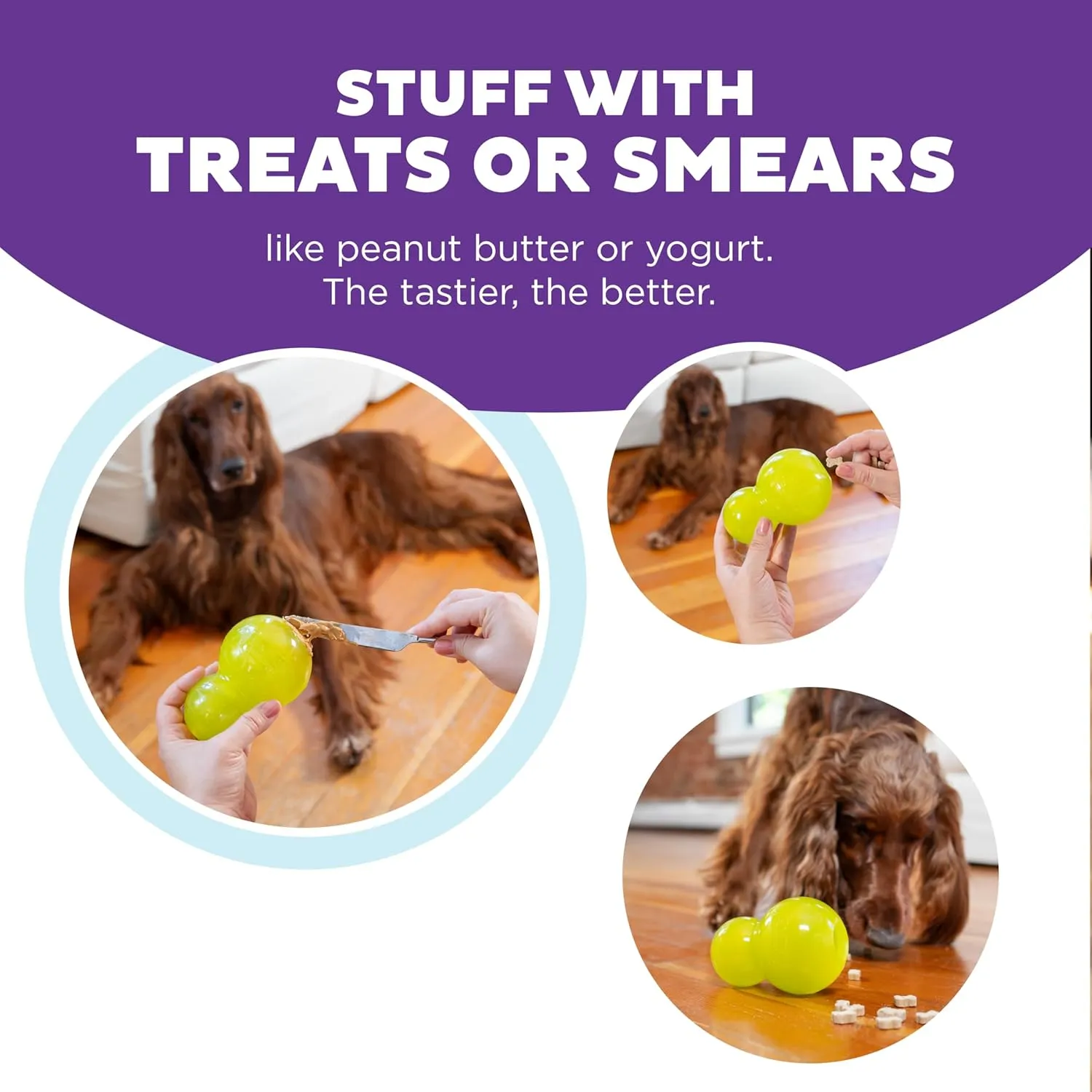 Outward Hound by Planet Dog Double-Tuff Interactive Treat-Dispensing Dog Toy, Large, Green