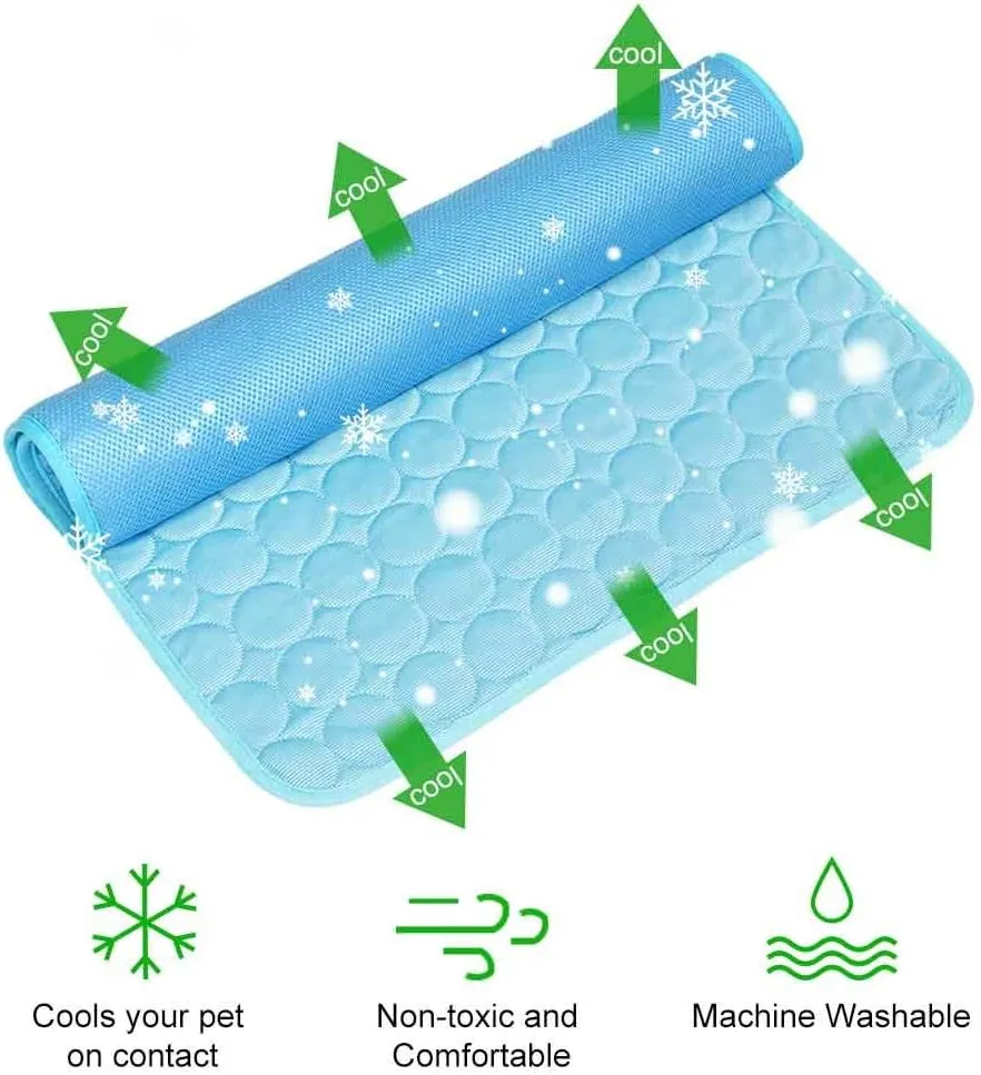 Pet Cooling Mat for Dogs Cats, Summer Dog Cooling Pad for Pet Dog Cooling Blanket for Beds, Sofa, Floors