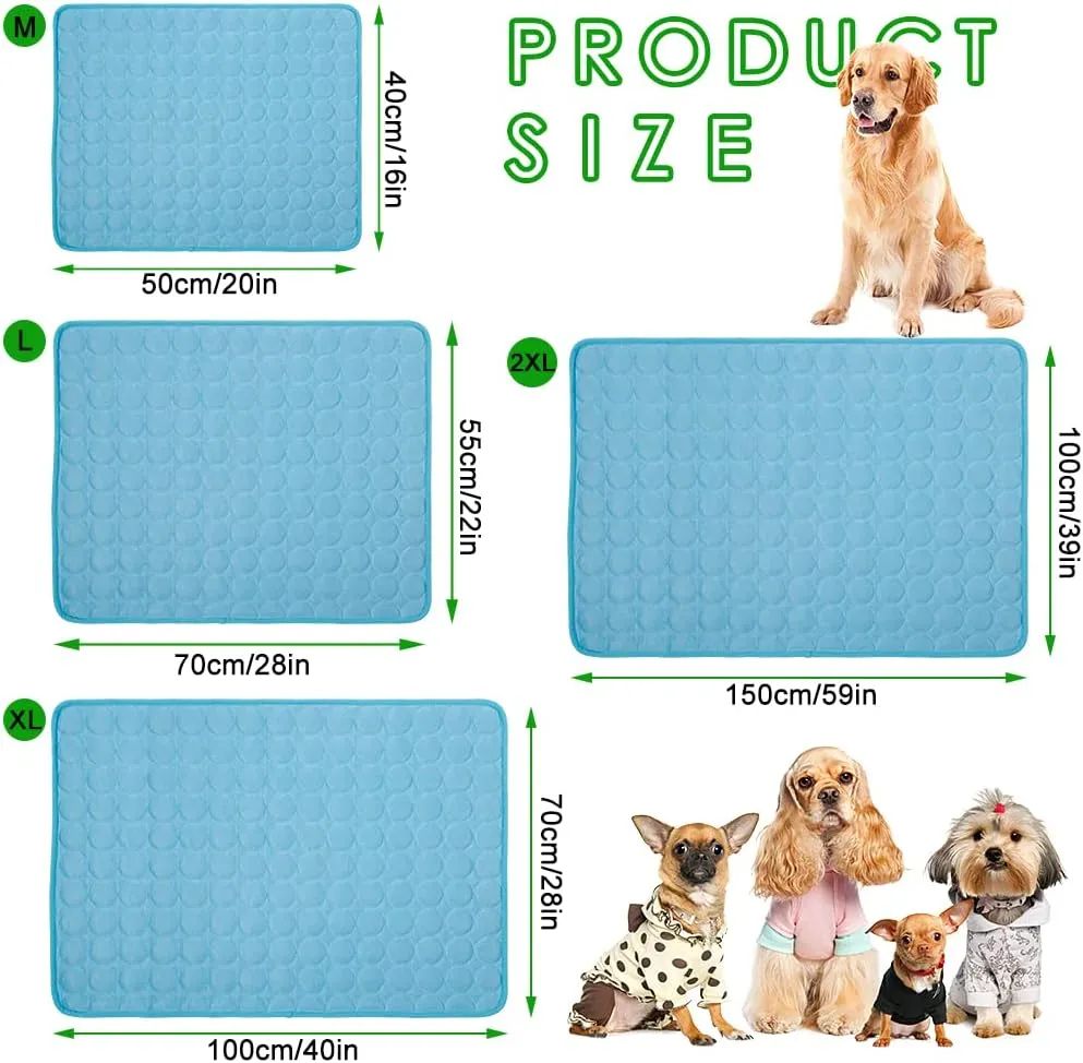 Pet Cooling Mat for Dogs Cats, Summer Dog Cooling Pad for Pet Dog Cooling Blanket for Beds, Sofa, Floors