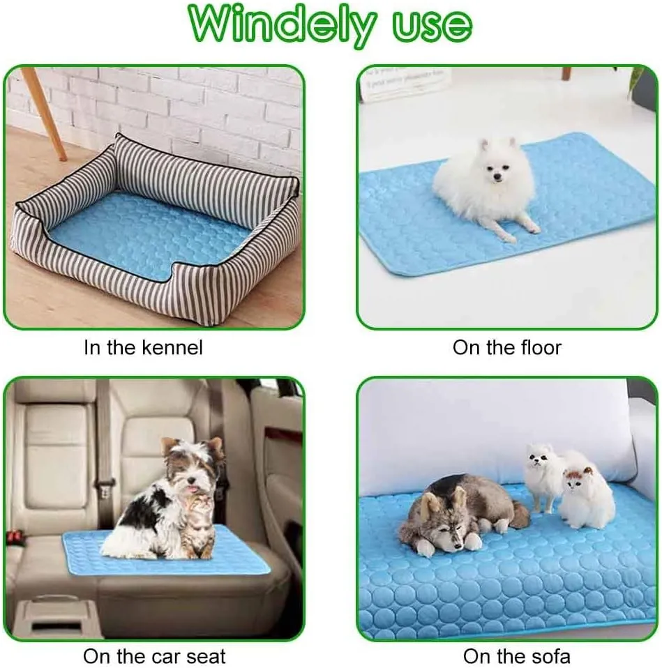 Pet Cooling Mat for Dogs Cats, Summer Dog Cooling Pad for Pet Dog Cooling Blanket for Beds, Sofa, Floors