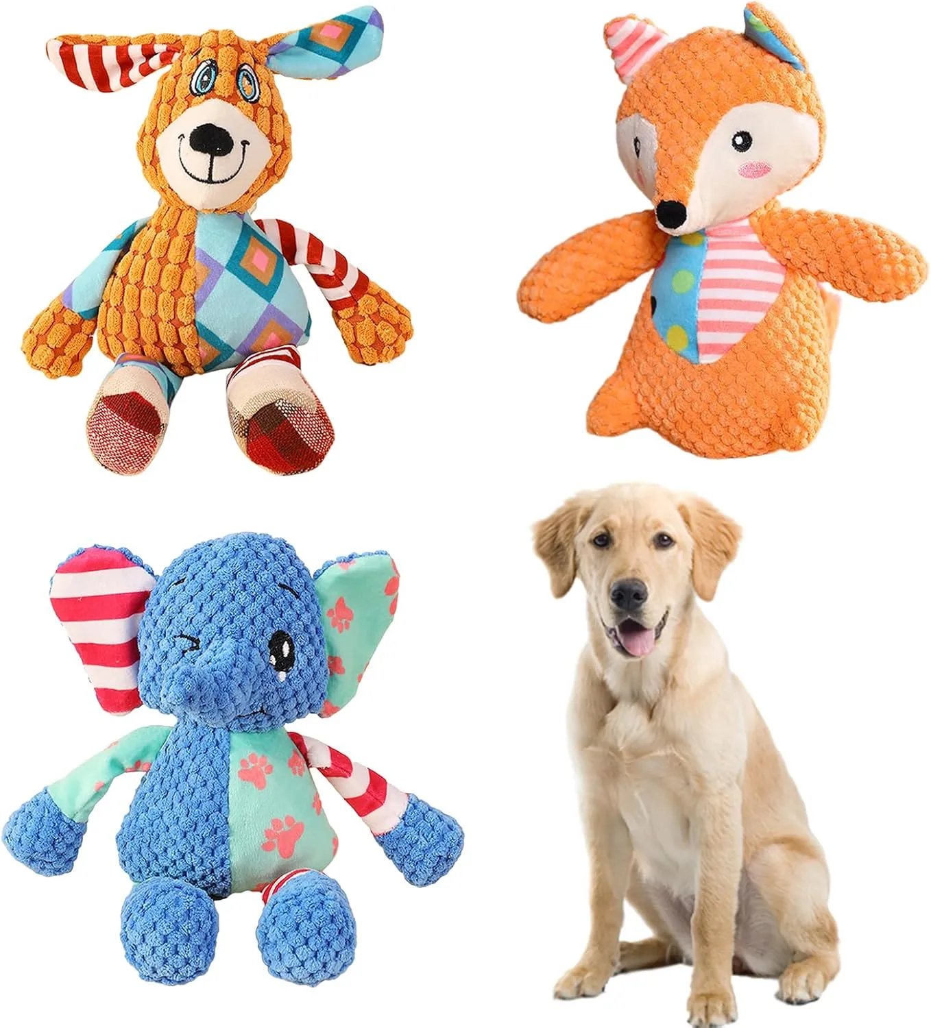 Pet Dogs Chew Toy for Small Dog Plush Toy Animal Cat Soft Teething Toy Aggressive Chewers Biting Toy Puppy