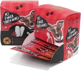 Pet Finger Tooth Paste Strawberry (50 Wipes) Easy-to-use Disposable pet Finger Tooth Wipes