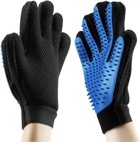 Pet Grooming Glove for Simple Easy Mess-Free Grooming, Grooming Mitt For Dogs, Cats, Rabbits, Horses, Long/Short/Curly/Straight Hair, Pet Hair Gloves For Pet Hair Removal, Easy Clean up