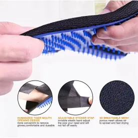 Pet Grooming Glove-Pet Hair Remover Glove- Perfect pet Cleaning Brush Glove- Perfect Washing Glove Brush of The Dog & pet for Short and Long Fur - 1 Pack (Right-Hand), Blue