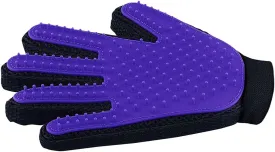 Pet Hair Remover Glove - Gentle Pet Grooming Glove Brush - Deshedding Glove - Massage Mitt with Enhanced Five Finger Design - Perfect for Dogs & Cats with Long & Short Fur - 1 Pack (Right-hand), Purpl