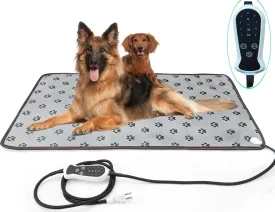 Pet Heating Pad Keep Dogs Cats Warming Extra Large Smart Timer Precise Temperature Control Waterproof Durable Material Easy Cleaning