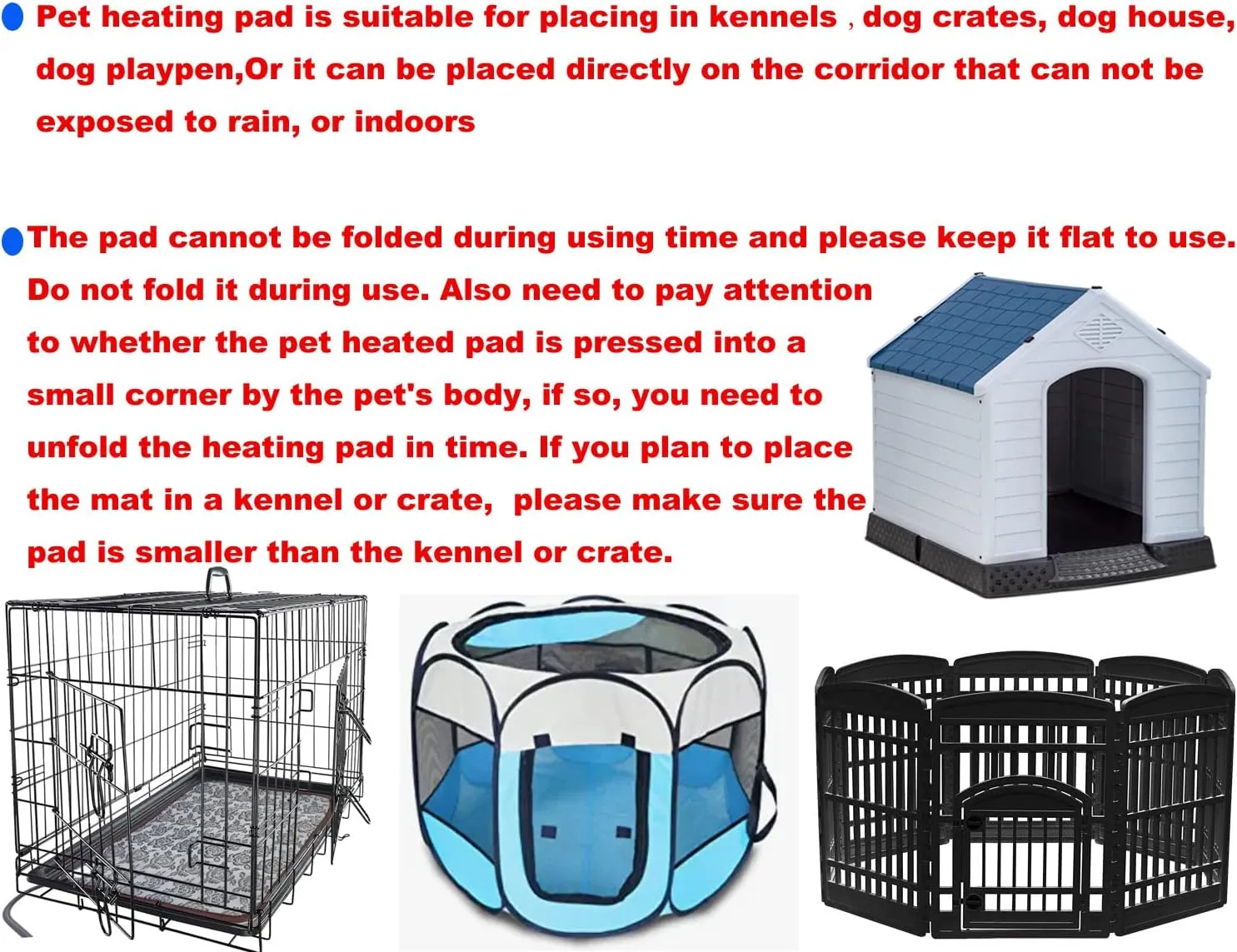 Pet Heating pad Outdoor Small Dog cat Heating pad Heated ped beds for Outside Dogs House Heater Electric Warming pad for Puppies with Timer,Chew Resistant Cord,Easy Clean,Waterproof