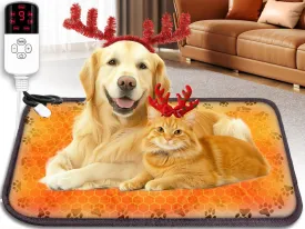 Pet Heating Pad - Upgraded Dog Cat Outdoor & Indoor Pad With 9 Adjustable Temperature, Waterproof Self-Heating Electric for Cats and Dogs