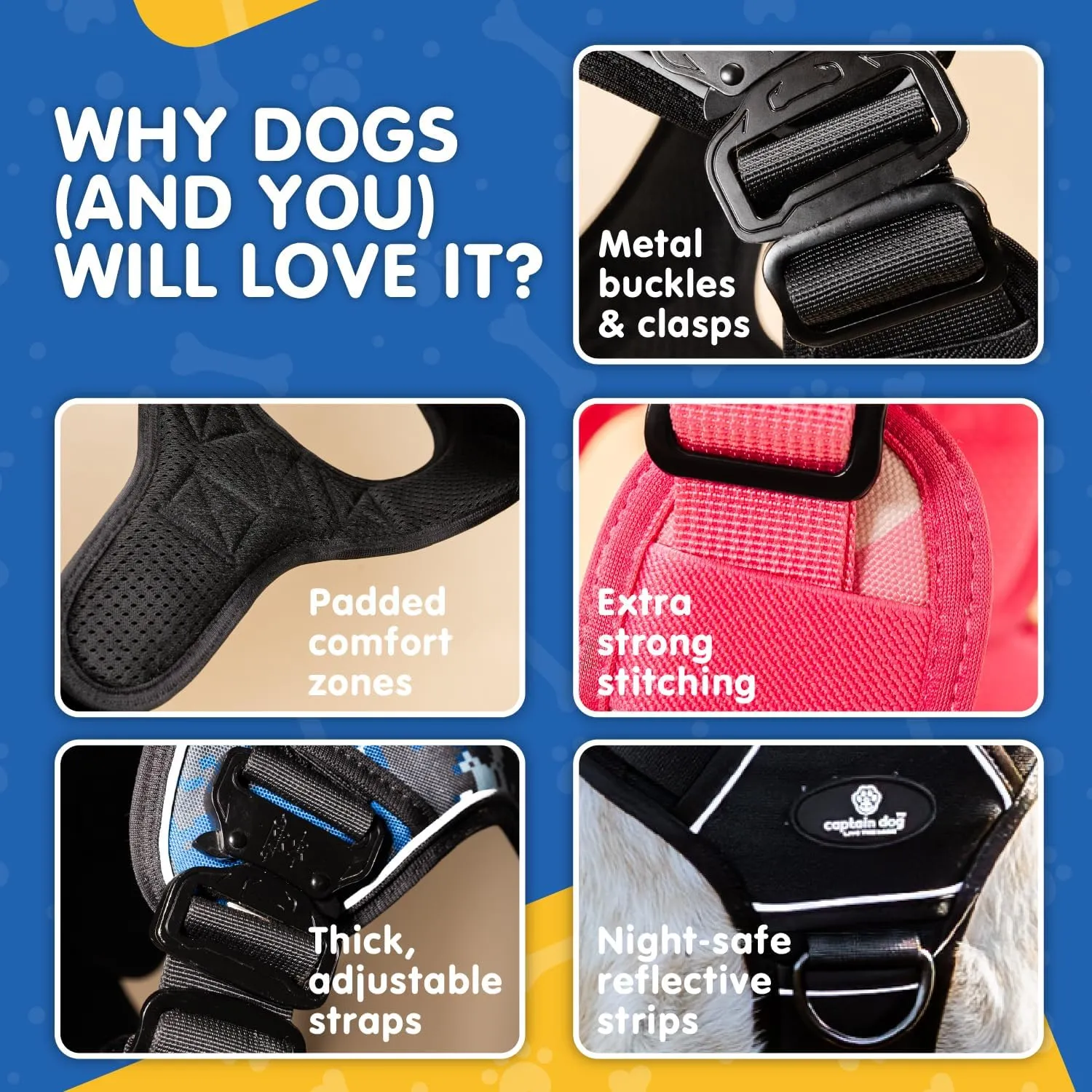 Pink No Pull Harness , 4  CAPTAIN DOG - ,,