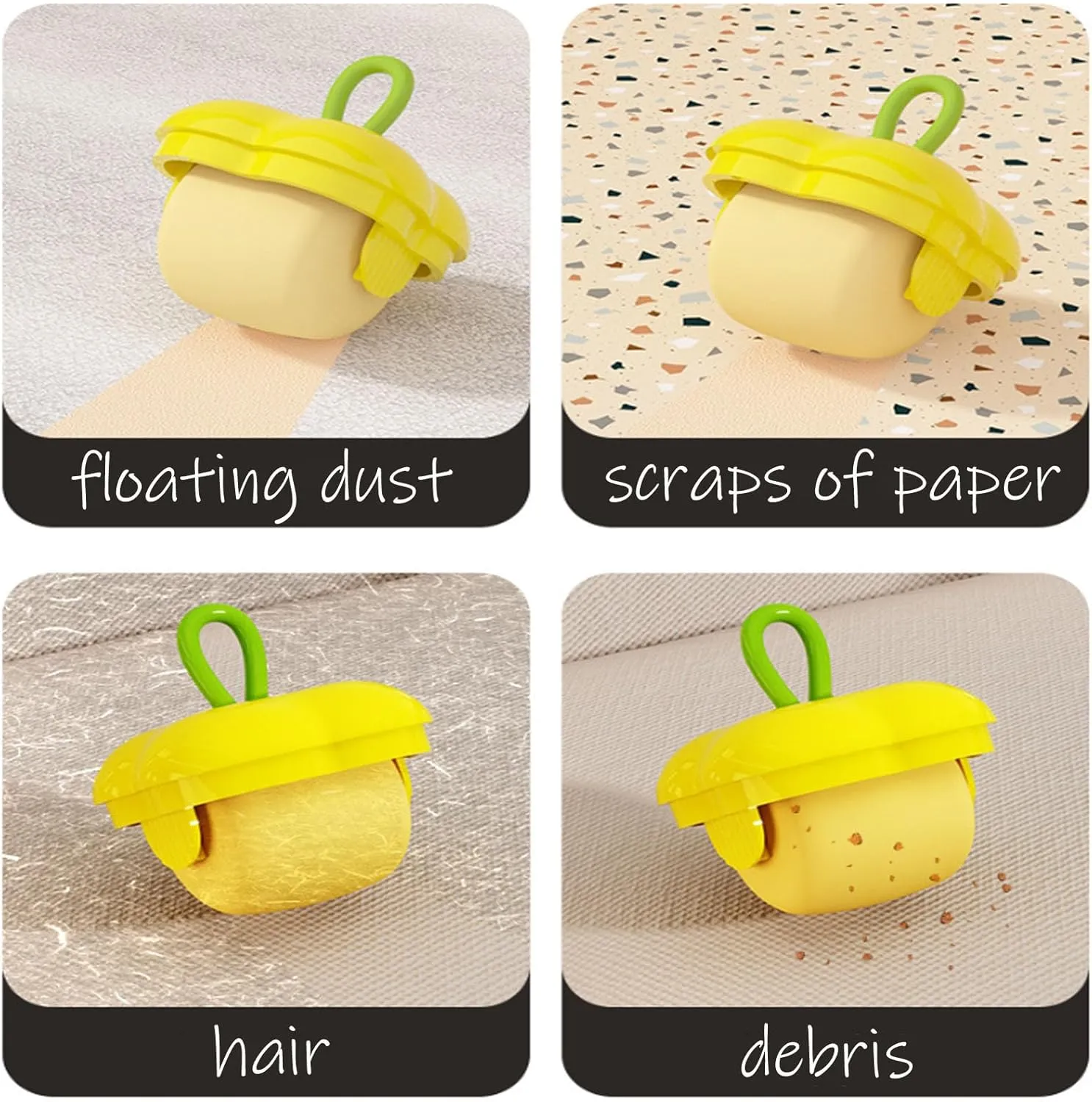 Reusable Lint Roller, Suitable for Clothing, Furniture, and Cars Quickly and Efficiently Remove Dust and Hair. (1, Green 2)