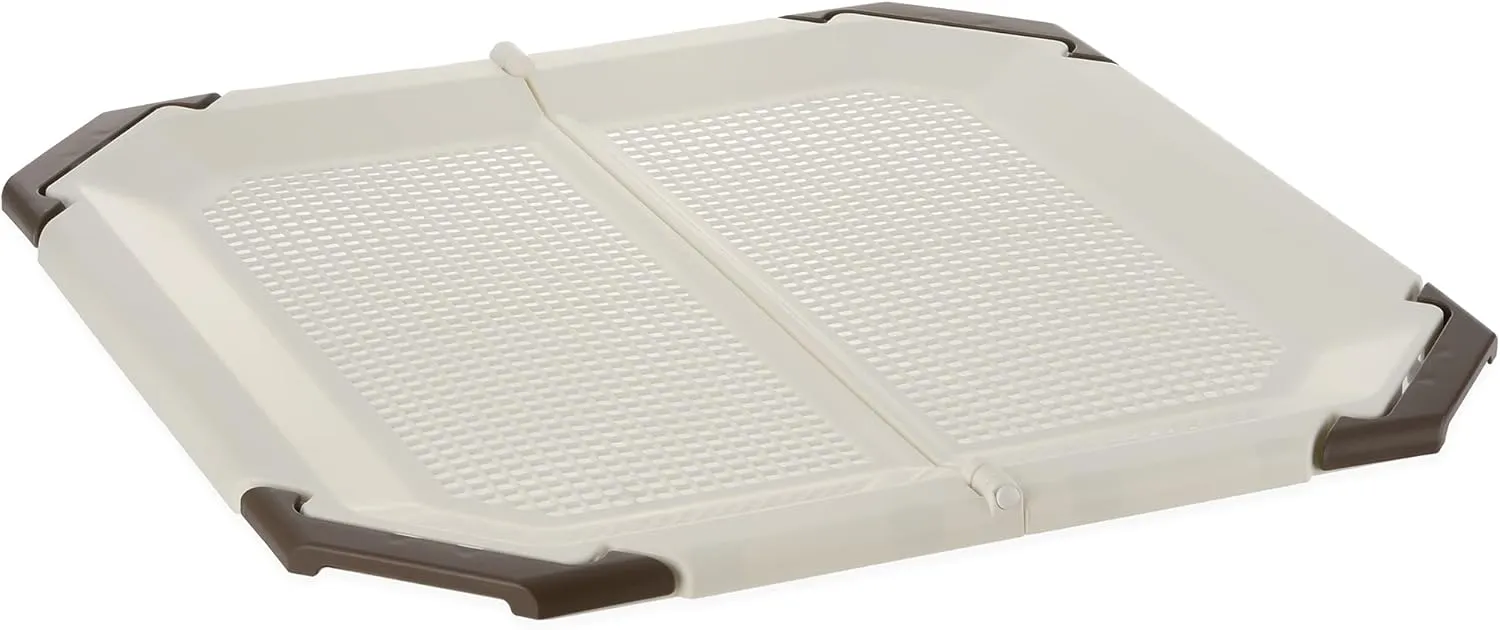 Richell USA PAW TRAX Potty Pad Holder, Puppy Training Pad Tray, for a pad 21 x 21 inches, Anti-Tearing/Anti-Ripping - Durable Plastic for Potty Training Puppies and Senior Dogs