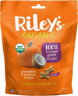 Riley'S Organics Pumpkin And Coconut Bone, Small, 5 Oz.