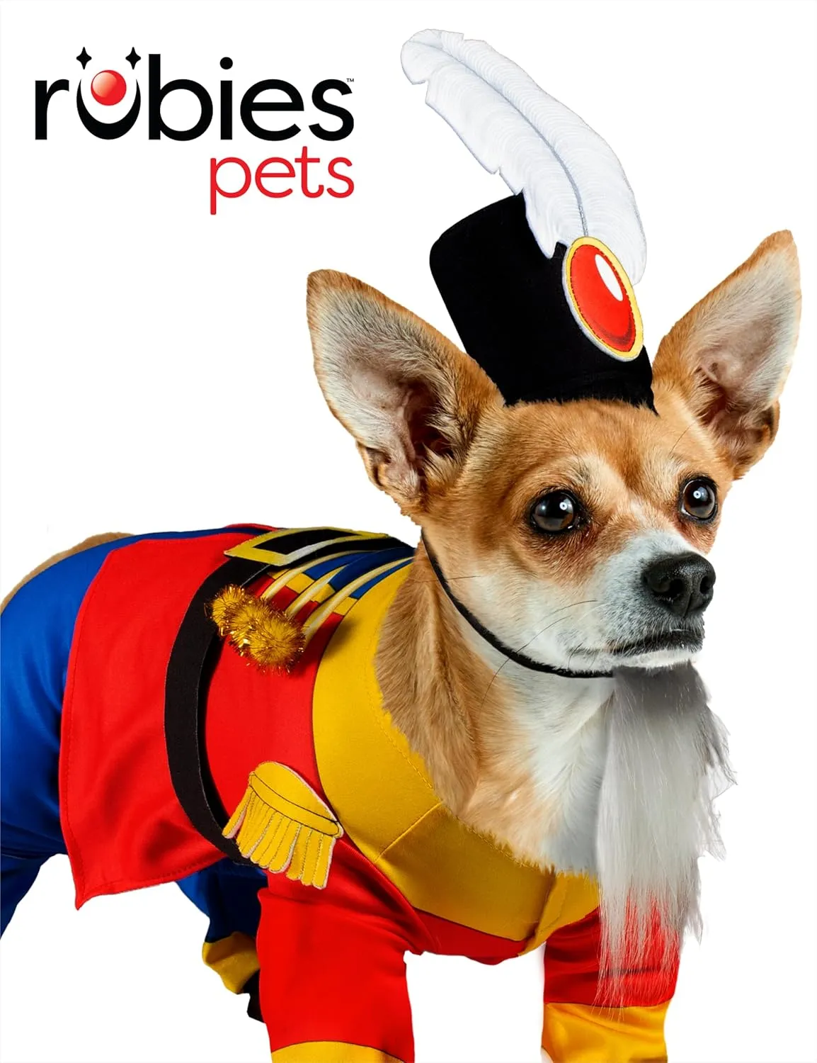 Rubies Nutcracker Fun and Cute Pet Costume Jumpsuit, Hat, and Backpack for Themed Parties and Halloween, Large
