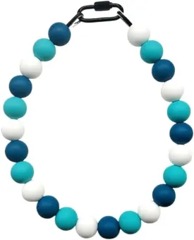 Silicone Bead Collar - Waterproof - 100% Non-Toxic - Scent Free & Odor Resistant All Breeds - Beach Waves (22)