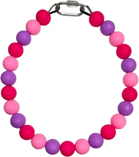Silicone Bead Collar - Waterproof - 100% Non-Toxic - Scent Free & Odor Resistant All Breeds - Bubblegum (15)