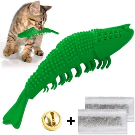 Smokey's Stash Cat Toy Interactive Catnip Dental chew cat Toothbrush refillable with Bell (Toy)
