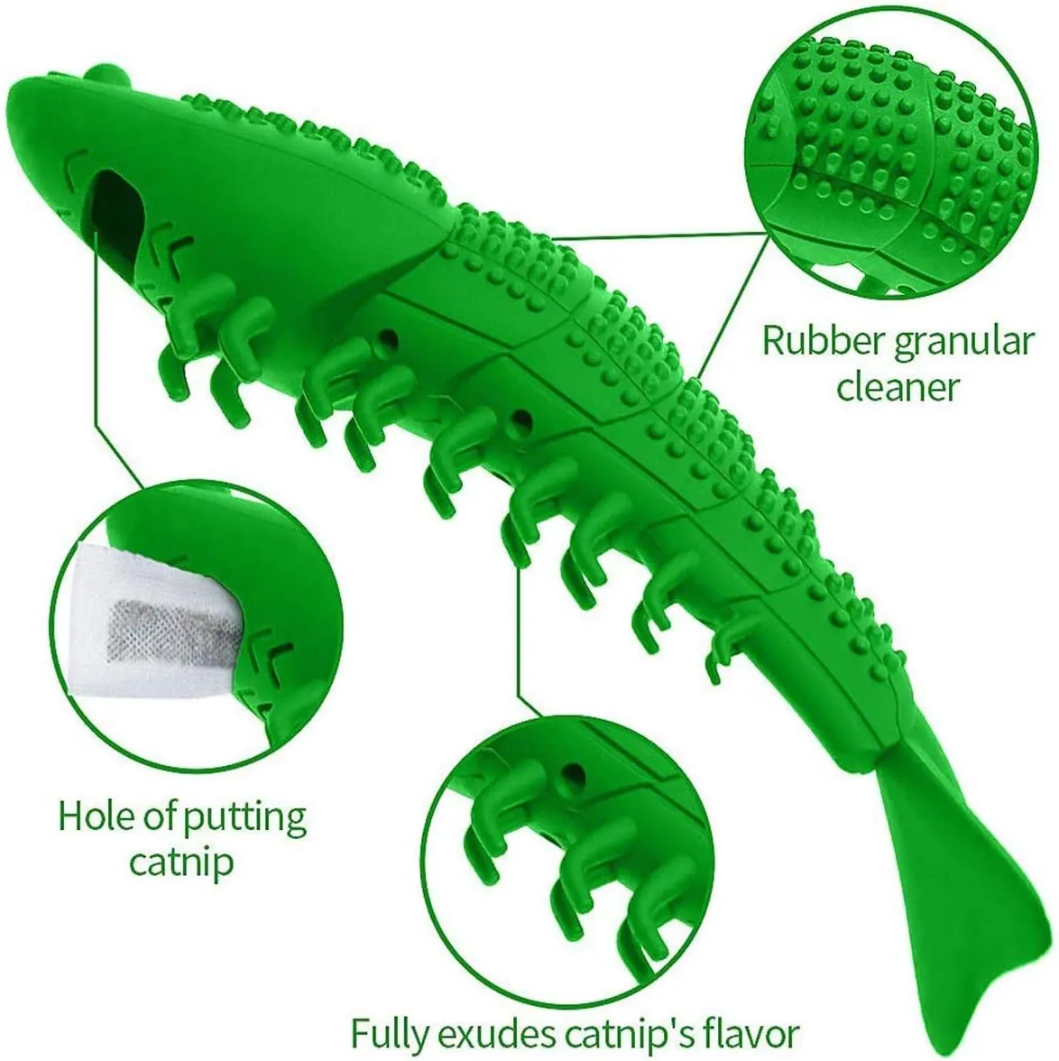 Smokey's Stash Cat Toy Interactive Catnip Dental chew cat Toothbrush refillable with Bell (Toy)