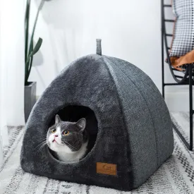 Soft Cats Cave Dogs Cat Beds for Indoor with Removable Mat Calming Dog Beds for Small Dogs Pet Bed Mat Washable Dog Cat Bed Fits 5.51LB Puppy Or Small Pet Supplies Birthday Gifts for Men Women