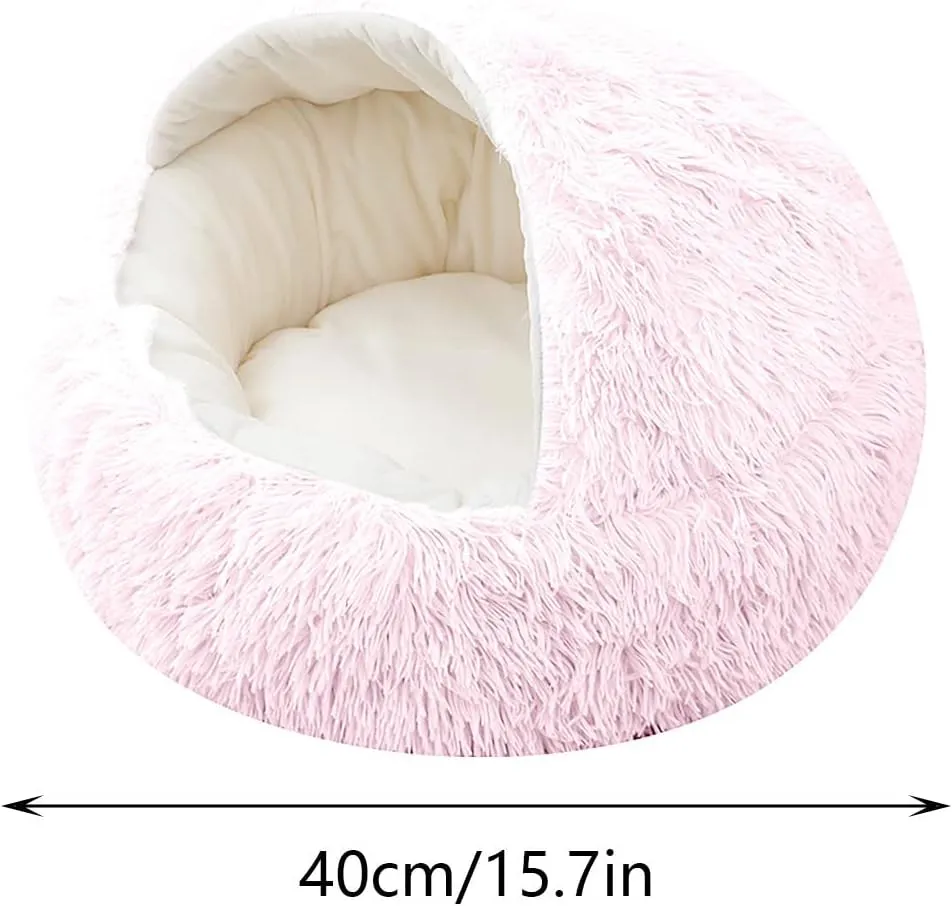 Soft Plush Dogs Cat Beds for Indoor Shell Shaped Calming Dog Beds for Small Dogs Pet Bed Mat Washable Warm Dog Bed Cat Bed Fits Puppy Or Small Pet Christmas Birthday Gifts for Men Women (Grey)
