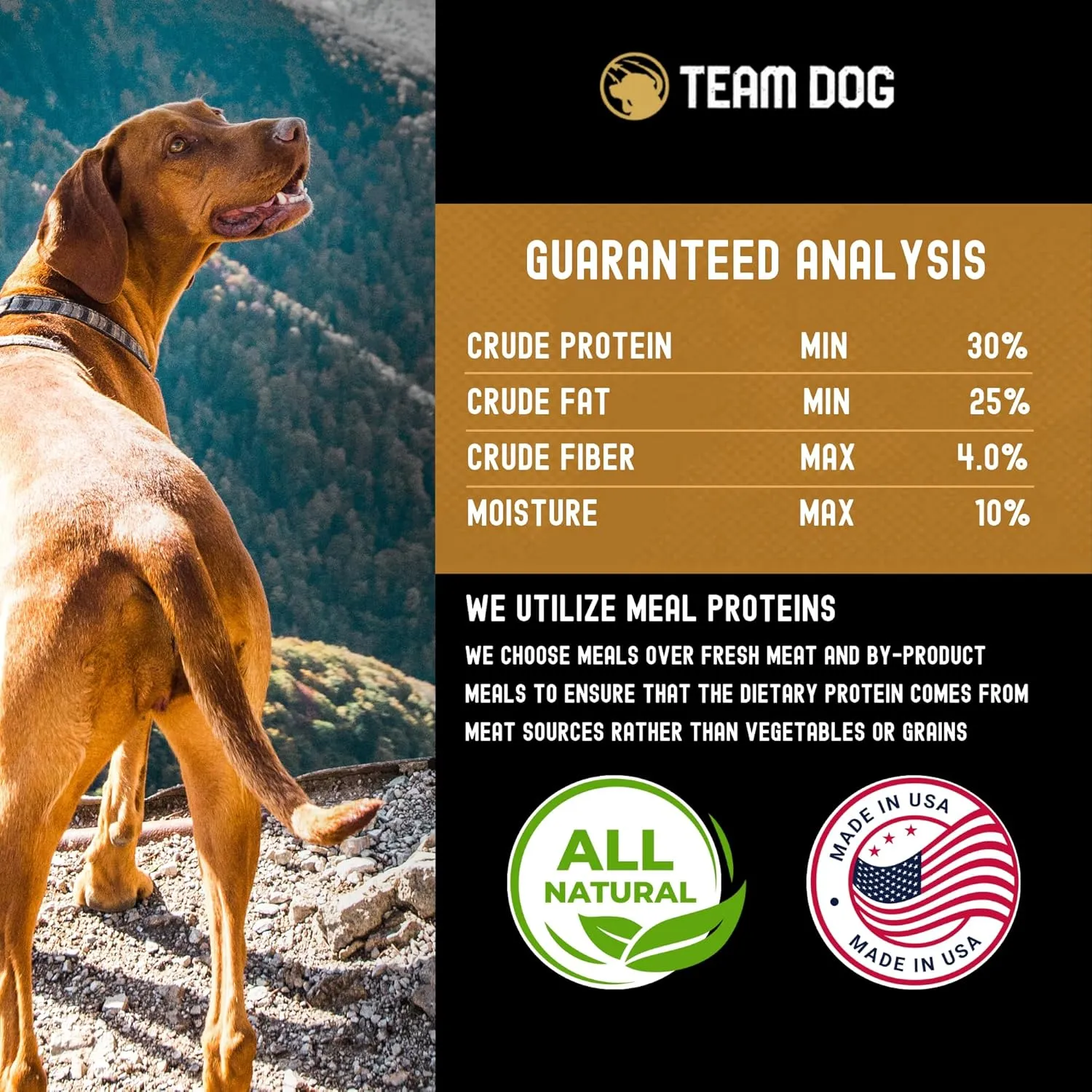 TEAM DOG Elite Blend High Protein Dog Food | Chicken Meal & Sweet Potato | For High Energy, High Performance Dogs | Easy to Digest | Gluten Free, GMO Free, No Corn, Wheat or Soy | (33 lb Dry Dog Food)