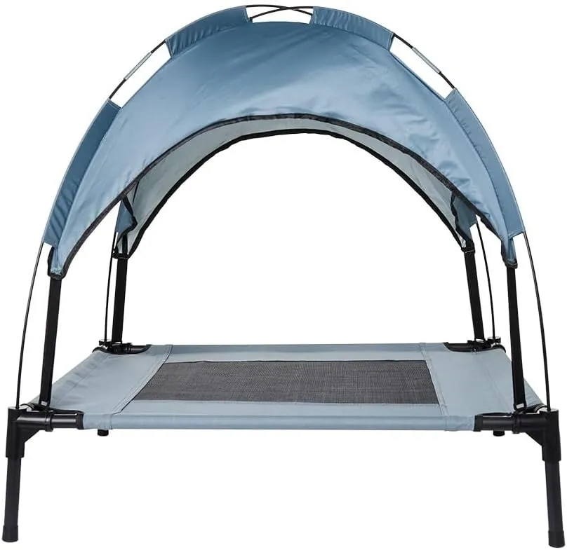 The Lakeside Collection Elevated Pet Bed with Canopy