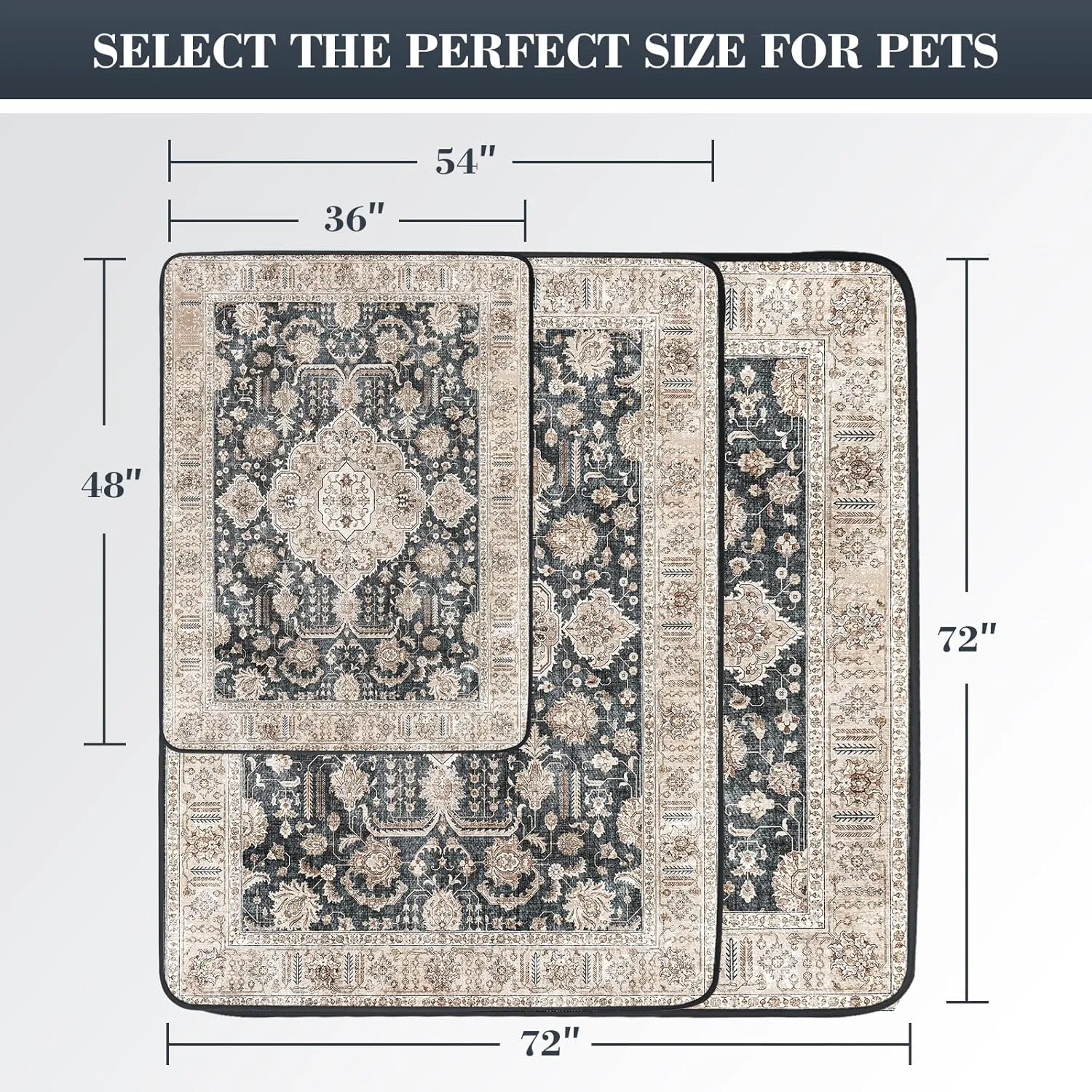 Thicken Super Absorbent Reusable, Washable Pee Pads for Dogs - 2 Pack, 36x48 Non-Slip Leakproof Potty Pads for Floor, Crate & Couch