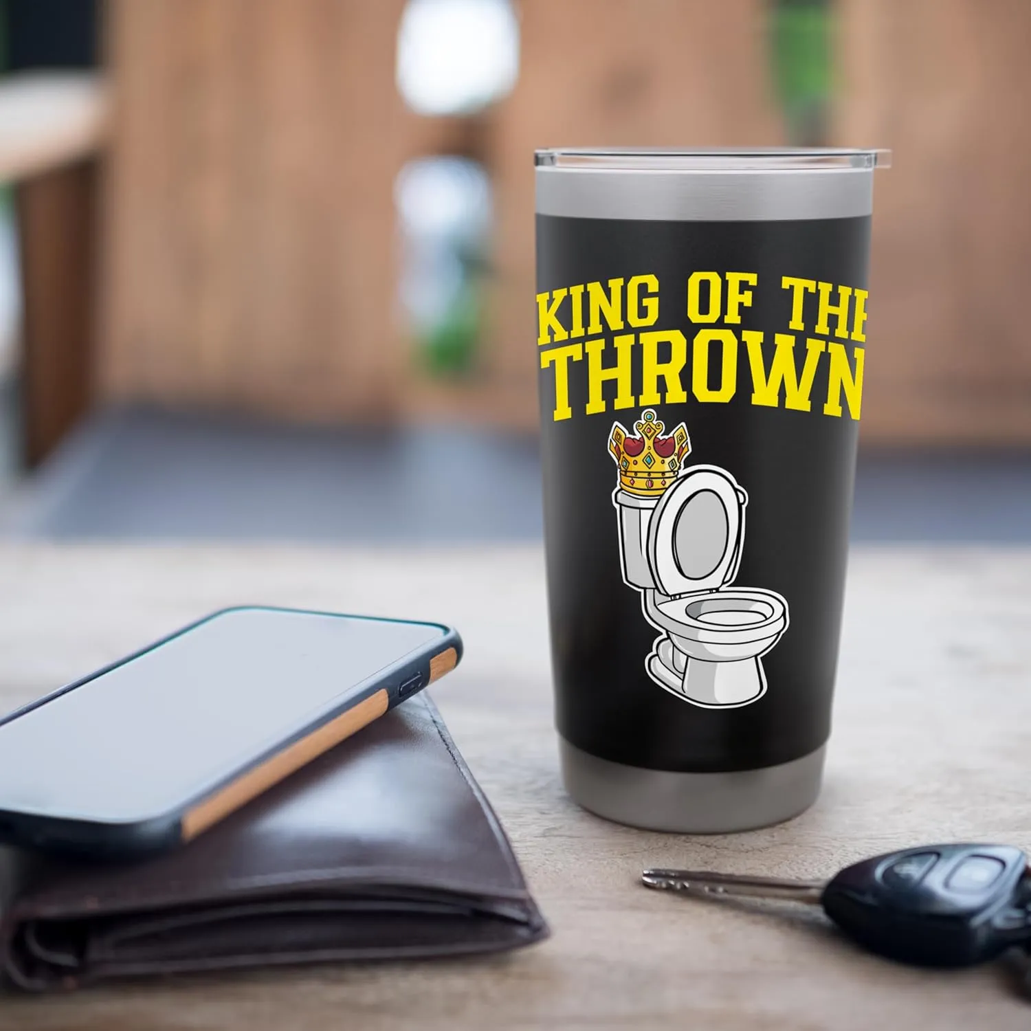 Toilet Bowl With A Crown King of the Thrown Stainless Steel Insulated Tumbler