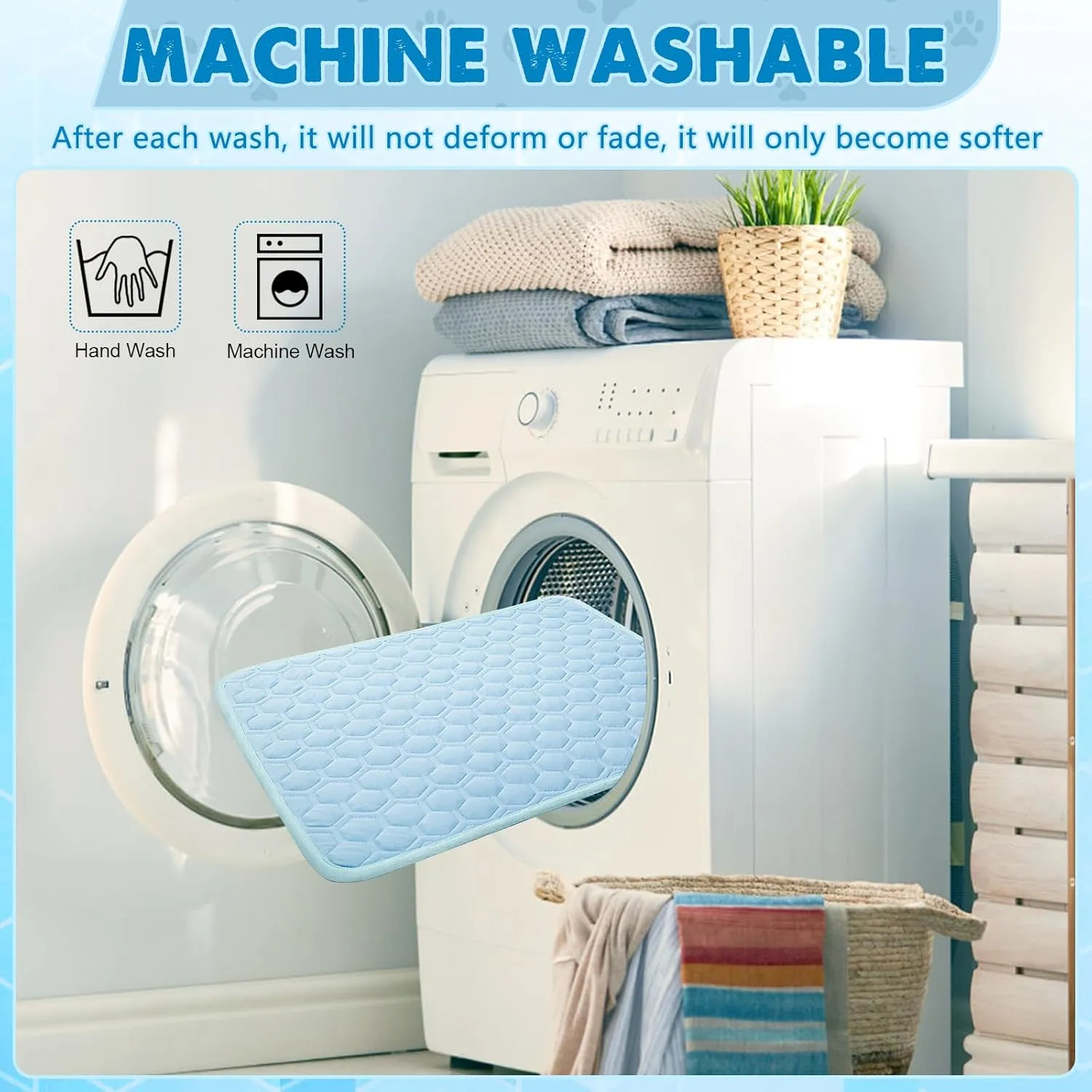 Upgrade Self-Cooling Mat for Dogs & Cats - Washable Pet Cooling Pad, Foldable Dog Cooling Mat Pet Cool Blanket for Indoor or Outdoor