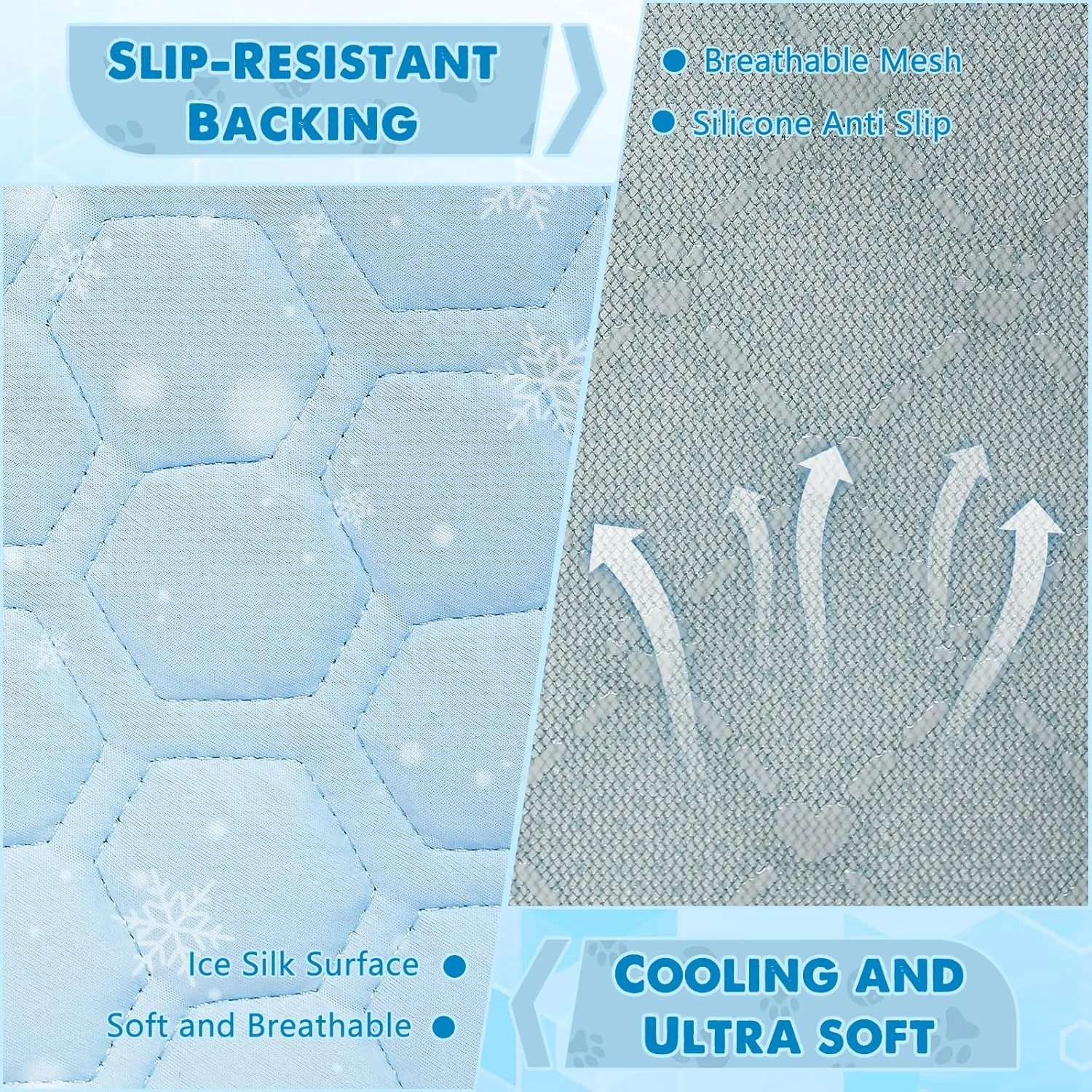 Upgrade Self-Cooling Mat for Dogs & Cats - Washable Pet Cooling Pad, Foldable Dog Cooling Mat Pet Cool Blanket for Indoor or Outdoor