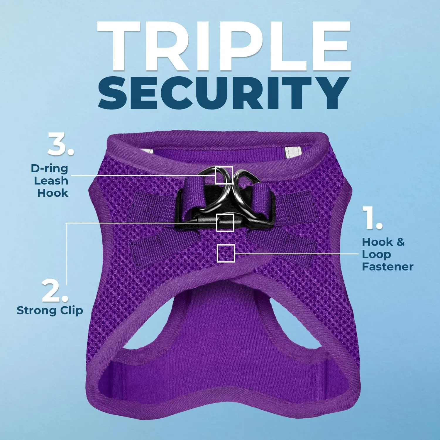 Voyager Step-in Air Cat Harness - All Weather Mesh Step in Vest Harness for Small and Medium Cats by Best Pet Supplies - Harness Leash Set (Purple), XXS