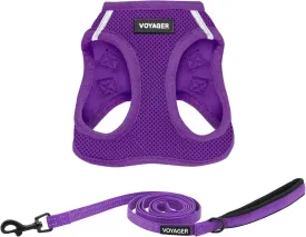 Voyager Step-in Air Cat Harness - All Weather Mesh Step in Vest Harness for Small and Medium Cats by Best Pet Supplies - Harness Leash Set (Purple), XXS