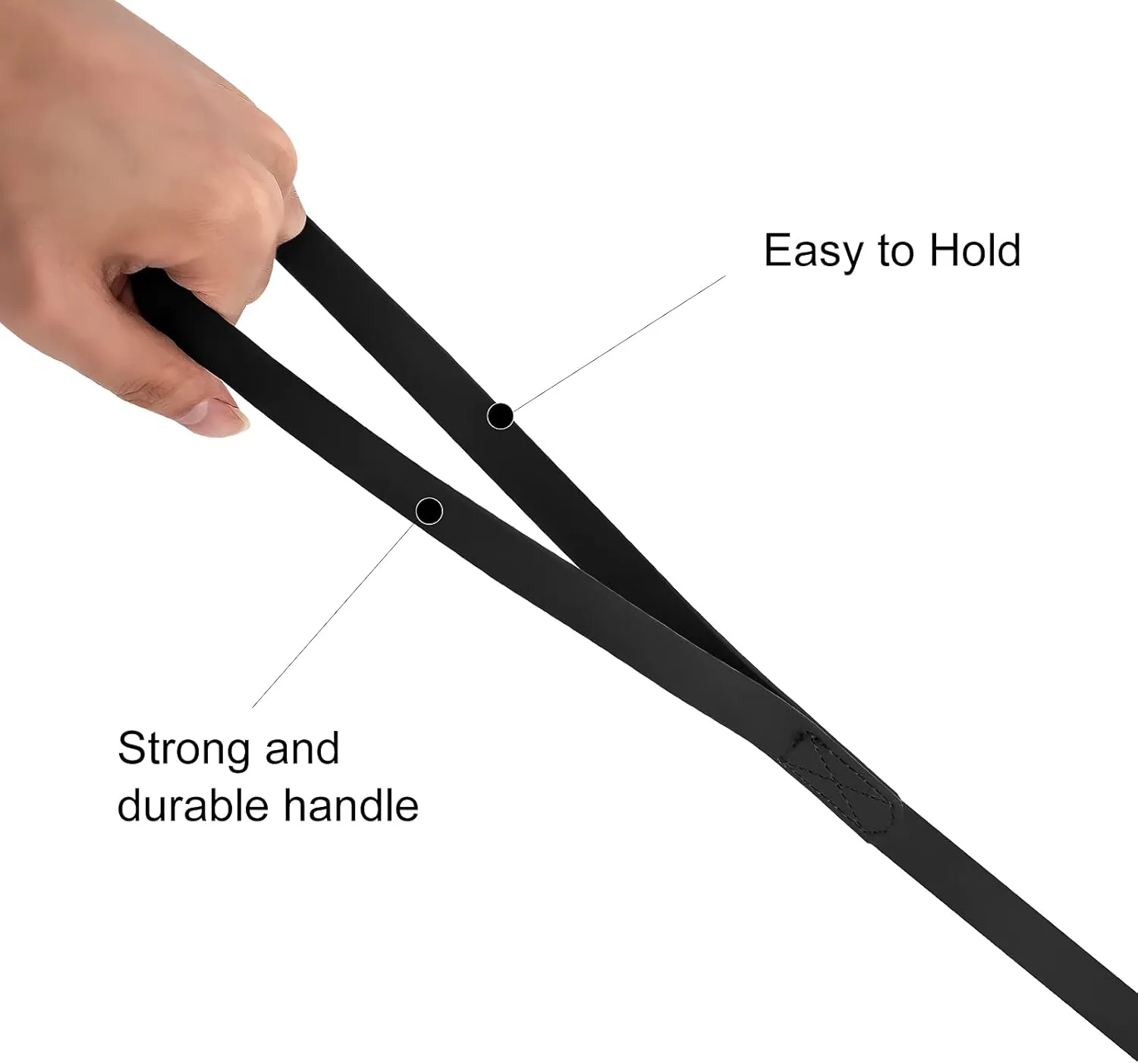 Waterproof Long Leash Durable Dog Recall Training Lead Great for Outdoor Hiking, Training, Yard, Beach and Swimming (Black, 30ft)