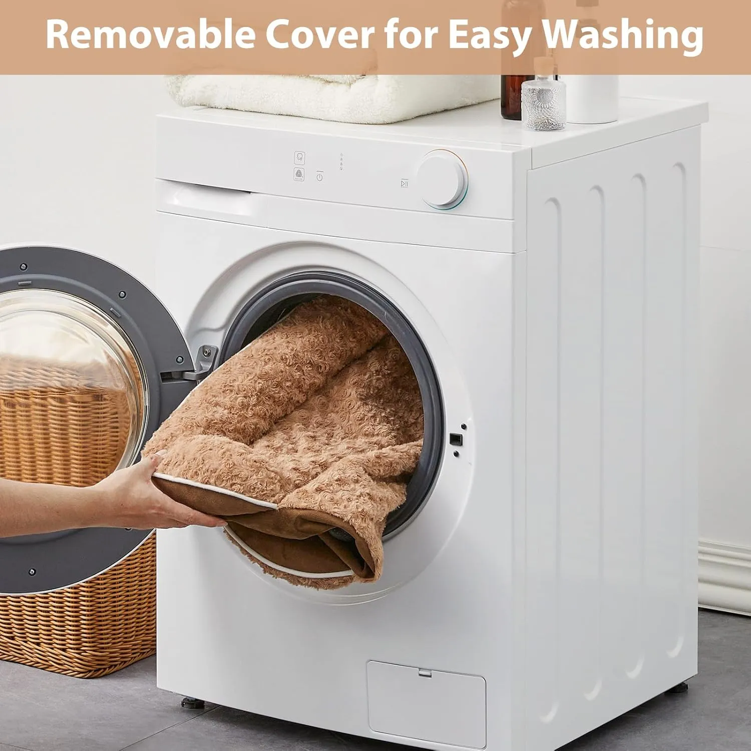 WNPETHOME Dog Bed for Extra Large Dogs, Washable Dog Bed with Waterproof Lining & Non-Skid Bottom, Orthopedic Egg Foam Couch for Pet Sleeping, Pet Bed