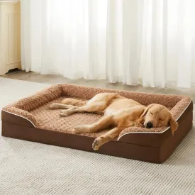WNPETHOME Dog Bed for Extra Large Dogs, Washable Dog Bed with Waterproof Lining & Non-Skid Bottom, Orthopedic Egg Foam Couch for Pet Sleeping, Pet Bed