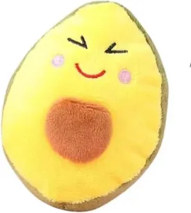 Yellow Dog Chew Toy, Avocado Squeaky Dog Toys,Tough and Chew Resistant, Creative Pet Toy,Soft Plush Avocado Shape Tooth Cleaning for Puppy, Small, Middle, Big Dogs Toys,Squeak Toys